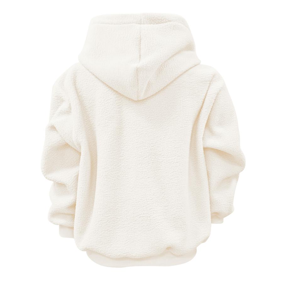 New Autumn Solid Color Hoodie with Hooded Plush Pet Cover Loose Pullover Sweatshirt for Women