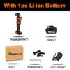 1600W 388VF Brushless Cordless Angle Grinder Grinding Machine Cutting 12000rpm Electric Grinder Power Tool with Batteries