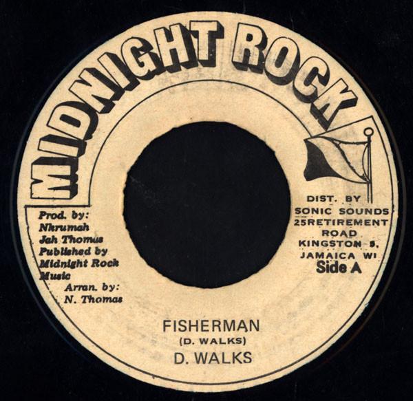 

7inch Record DENNIS WALKS Fisherman NONE Midnight Rock 1983 Jamaica Reggae Ska Dub Used