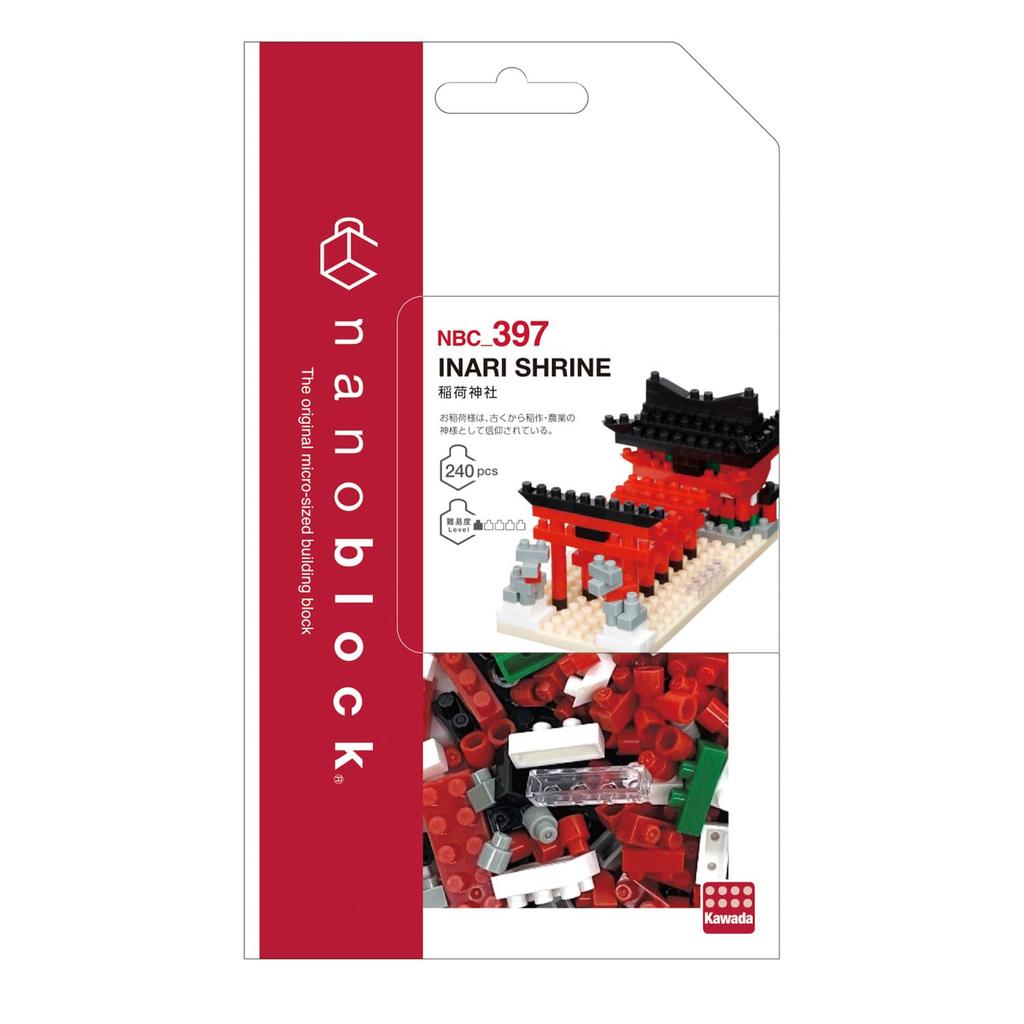 Kawada Nanoblock Inari Shrine NBC_397 1.3 X 10.5 X 18 Cm