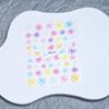 Summer Dopamine 3D Nail Stickers: Cute Heart, Starburst, Smiley Face, and Star Embossed Decals