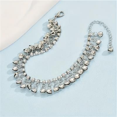 Bell Tassel Ankle Bracelet 1pcs Pendant Vintage Style Golden/Silvery Foot Chain Chain Anklet Boho Style