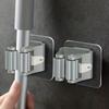 Plastic Mop Broom Holder, Household Storage Rack, Adhesive Mop Broom Organizer Clip Holder, Brush Broom Hanger, Bathroom Toilet Laundry Room Organizer
