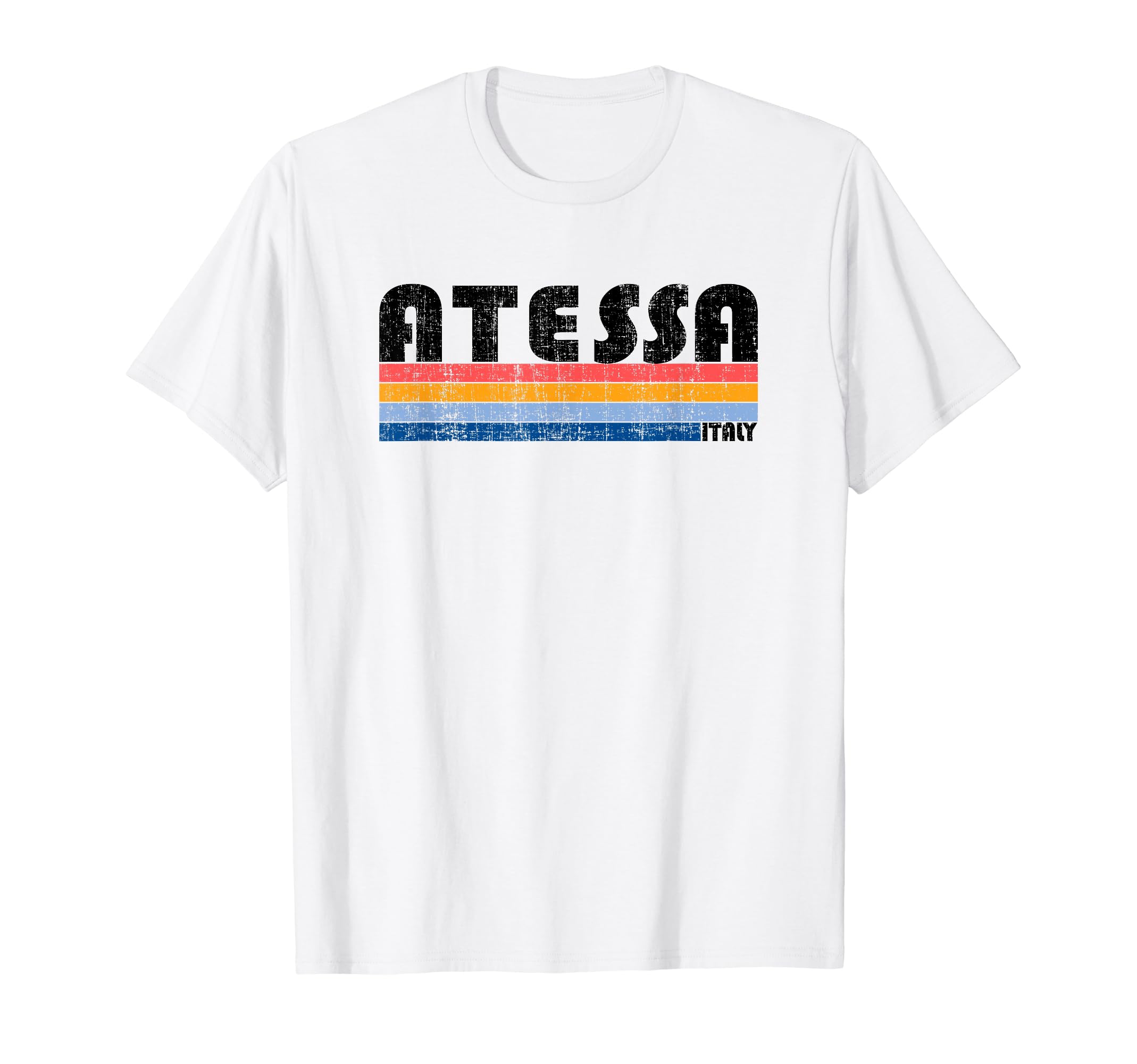 

ATESSA Italian Retro 70s 80s Style T-Shirt белый