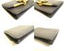 Authentic Salvatore Ferragamo Gray Black Leather Business Card Holder #a746  Refurbished
