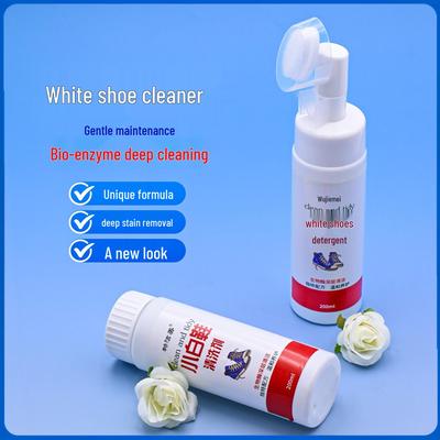White Shoe Cleaner Mousse: Portable Stain Remover & Whitening Agent for Mesh Shoes