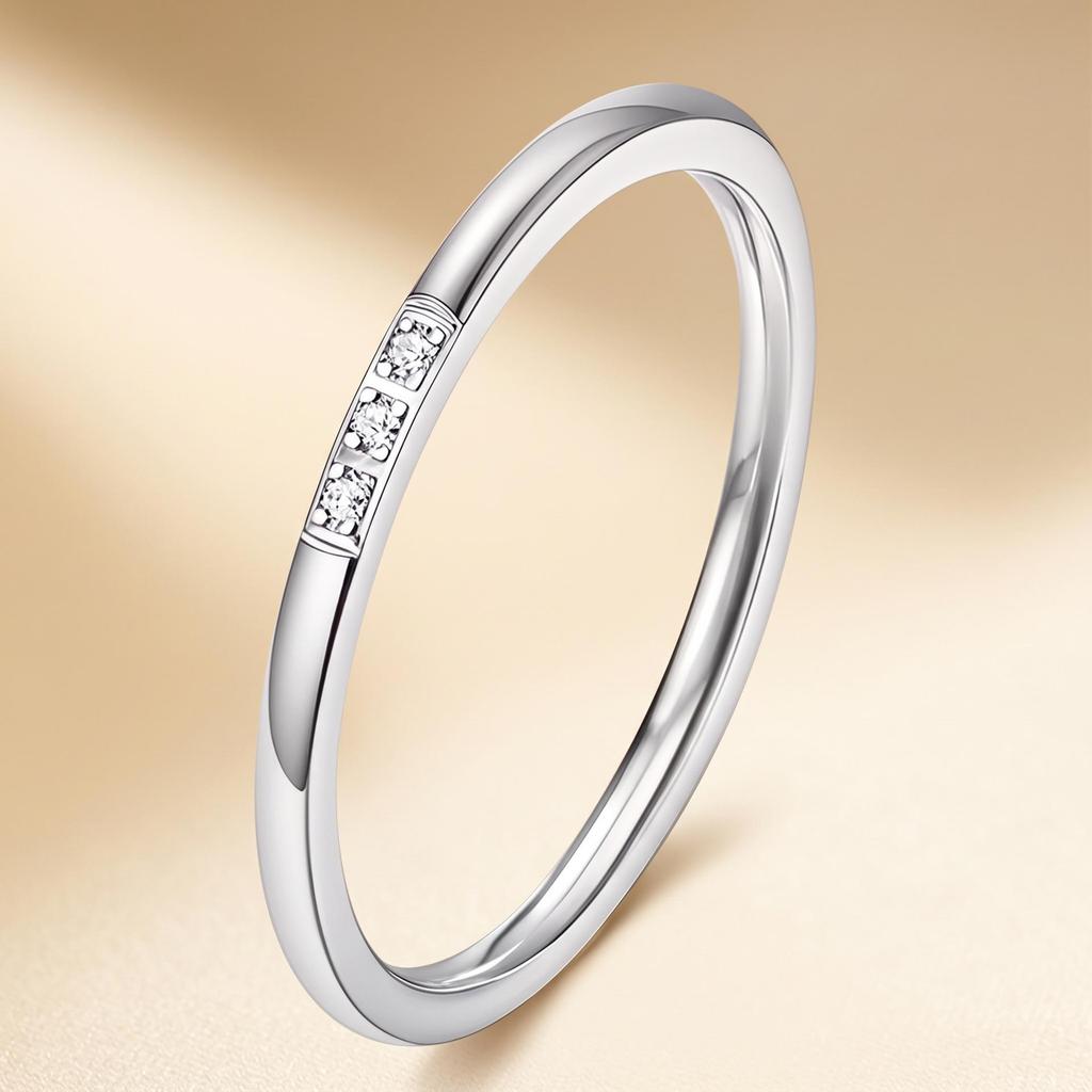Luxe Dames RVS Ring: Elektrogeplateerd titanium, vervaagt niet, veelzijdig ontwerp