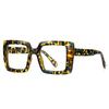 Transparent Green Frame Square Optical Glasses With Prescription Fashion Oversized Diopter Glasses For Women -0.5 -0.75 To -4.0