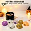 Weiches Knetspielzeug für Angst und Konzentration Halloween-Brötchen mit Dampfer, Sensorischer Fidget Stressball, Gruseliger Geist Dehnbares TPR-Spielzeug Kürbis zur Entspannung