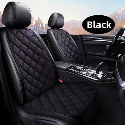 2pcs Short Plush Gentle Down Car Seat Cushions with Non-slip Bottom and Storage Bag, Universal Vehicle Truck SUV Office Chair