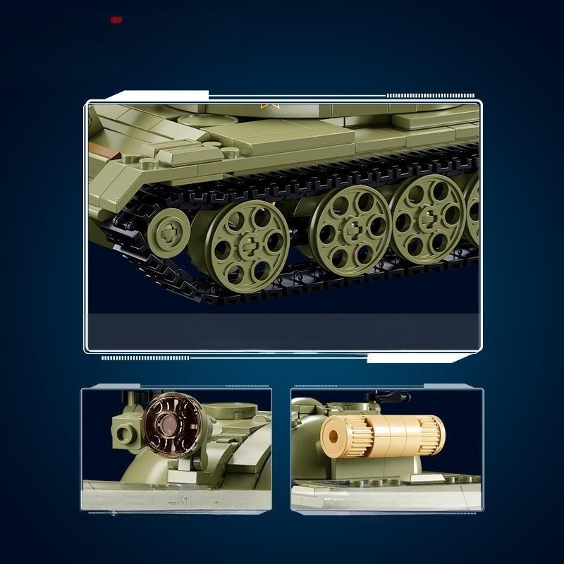 604 Teile T-54 Panzer Militärisches Kampffahrzeug Soldat 3 in 1 Baustein-Sets Modellfiguren Ziegelsteine Spielzeug Kindergeschenke