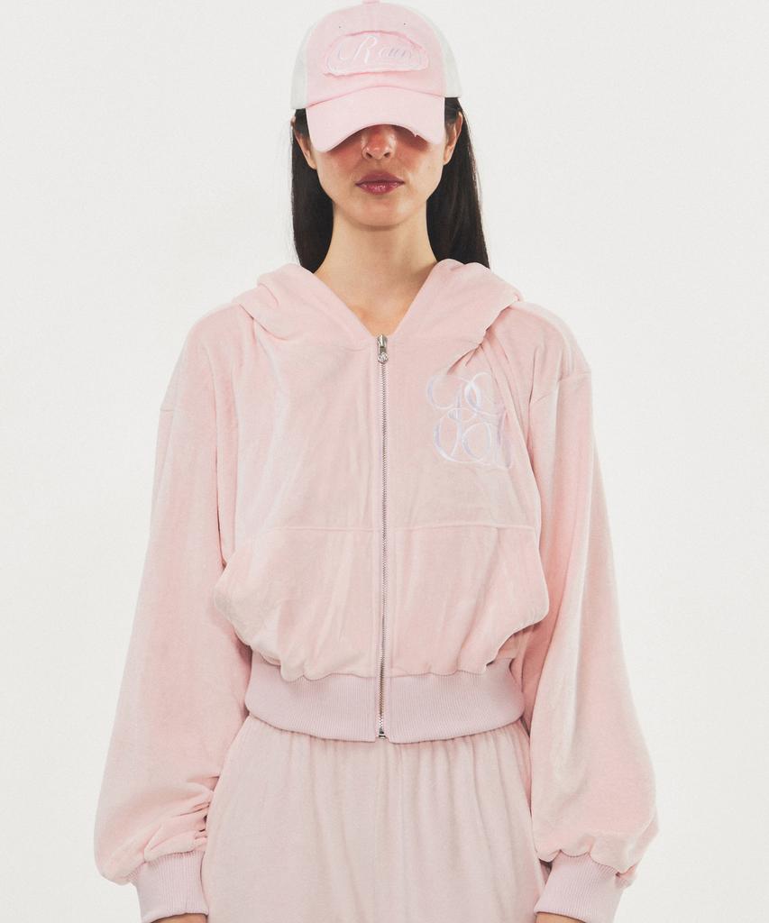 RAWMANTICS Vintage Scratch Wash Two-Tone Cap Pink