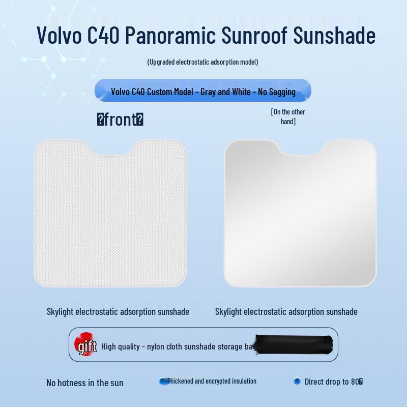 Volvo C40 Sunroof Sunshade: Heat Insulation & Privacy Protection