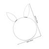 Rabbit Head Iron Wreath Frame Bunny Shape Round Circle Metal Ring for Easter DIY Craft Floral Decoration Wall Door Hangings