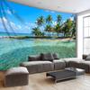 [Tropical Tapestry] 1pc Extra Large Tropical Island Coconut Tree Landscape Photo Digital Print Tapestry | Polyester Aesthetic