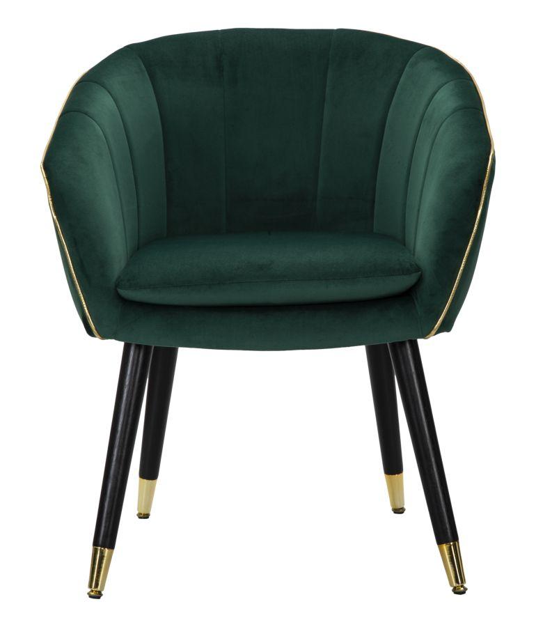 Armchair Paris Green Gold Cm 62X58X78