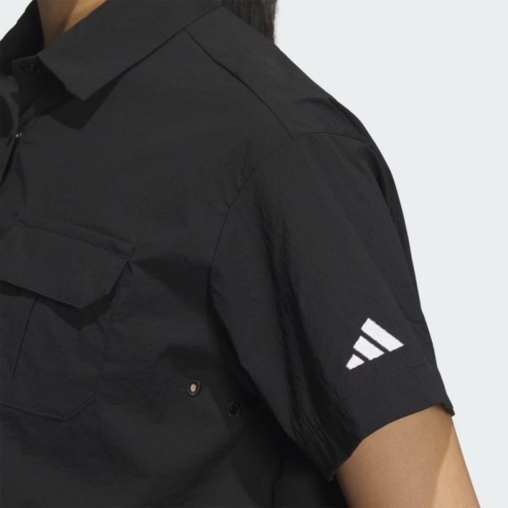 Adidas Golf Woven Short Sleeve Polo Shirt Ik3062