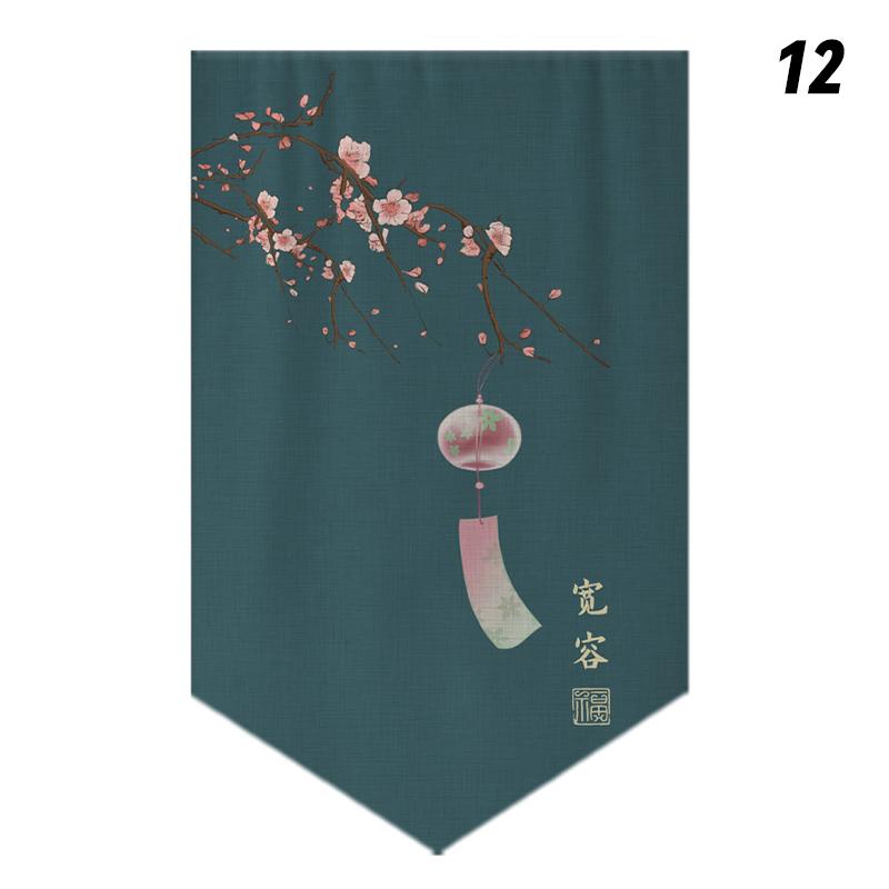 Chinese Style Door Head Half-curtain Noren Izakaya Bistro Bar Restaurant Decor Short Curtains Living RoomKitchen Porch Partition