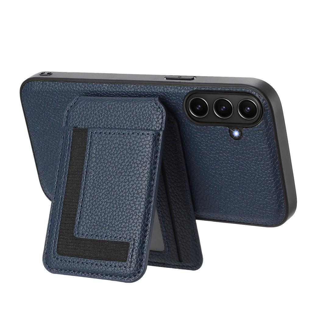 Leder-Kartensteckplatz, abnehmbare magnetische Stoßstangen-Telefonhülle für Samsung A06 A16 A15 A14 A55, Xiaomi 14T, Redmi 14C, Honor Moto, weiche Silikon-Ständerrückseite