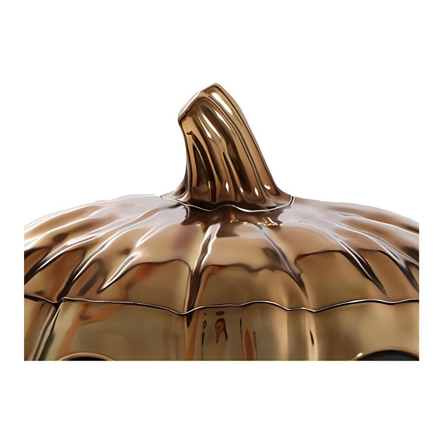 Moschino Shiny Pumpkin Metal Handbag Women handbags Gold 7A749683030614