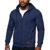 Men's Hooded Sweatshirt, Contrasting Color Sweatshirt, Sports  Zipper Casual Jacket