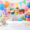New Acrylic Cake Stand Round Transparent Party Dessert Stand Double-layer Dessert Display Rack Wedding Birthday