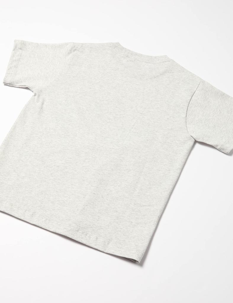 Lee Official Short Sleeve Logo Print for Heather Size 130 T-Shirt Kids, LK0804-202, Gray,