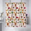 1 Piece 180X180Cm Christmas Gingerbread Man Pattern Printed Shower Curtain Partition Bathroom Waterproof And Mildew Proof