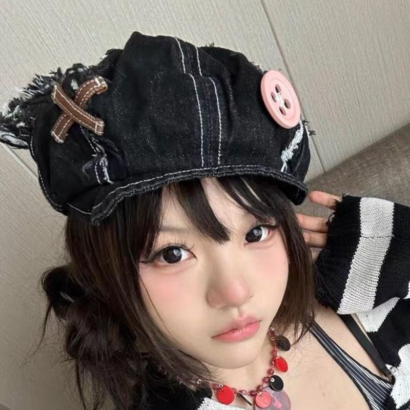 Trendy Cute Bear Ear Beret Girls Woman French Hat Girls Shopping Painter Hat