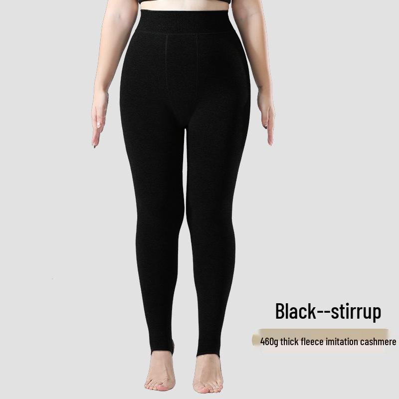 Women's Plus Size Warm Autumn/Winter Leggings: Velvet-Lined, Cotton, No Drooping, Fits Up To 200 Jin