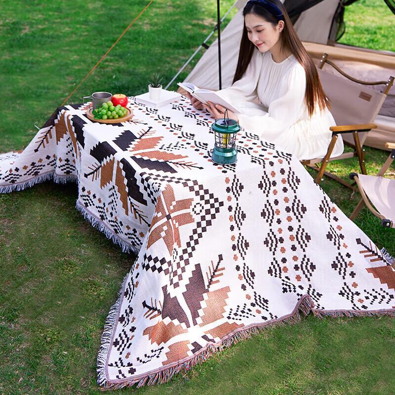 Suncojia Ethnic Style Tassel Picnic & Camping Blanket