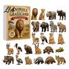 Holiday Box Gifts Animals Advent Calendar 2026, 24-Day Christmas Countdown with 24 Pcs 2D Party Favors Acrylic Wild Animal Pendants, Gift for Family,