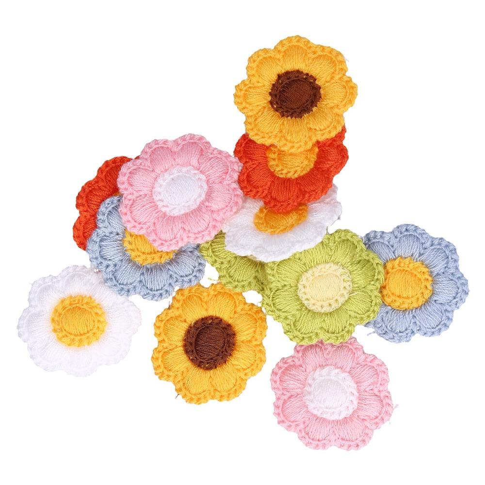 24pcs Vivid Dog Hair Tie Decorative Flower Hair Tie Reusable Dog Grooming Decor Daily Wear