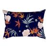 Home Flower and Green Plant Rectangular Waist Pillowcase, Peach Skin Velvet Digital Printed Throw Pillow, Office Waist Cushion Cover