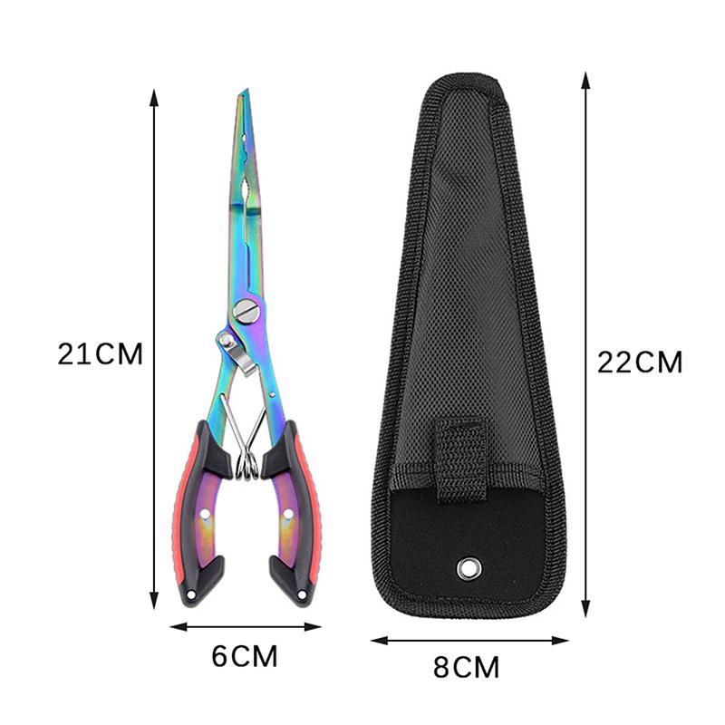 Fish Pliers Ergonomics Anti-Slip High-Strength Multifunctional Cut Fishing Line Fishing Tied Hooks Pliers Angling Equipment