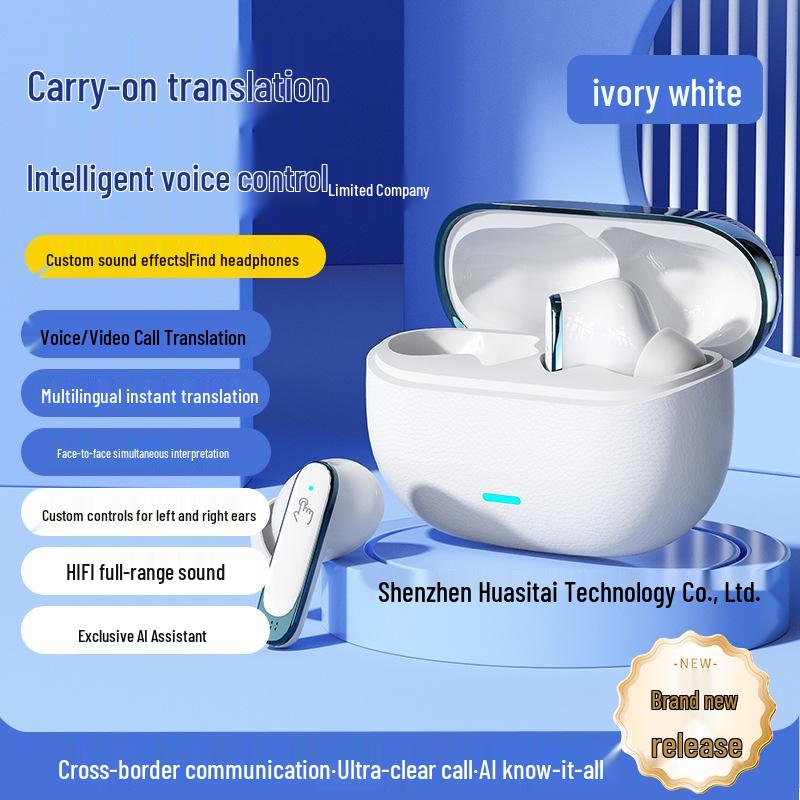 

2025 AI Translation In-Ear Bluetooth Earphones with Smart Sound and Multilingual Support белый