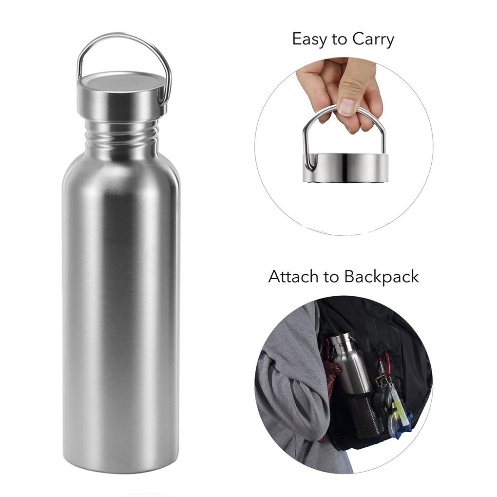 Stainless Steel Water Bottle Insulated Wall Vacuum Sport Bottles 350ml/500ml/750ml Sports Flasks with Handle Waterproof
