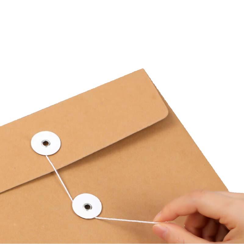 Deli 8387 A4 Kraft Paper String-Tie File Bag