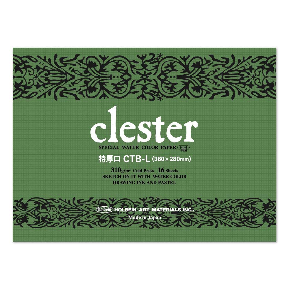 

Holbein Crester Watercolor Paper Medium Grain 310g Thick L x Size Block Type 16 Sheets Bound 270942 CTB-L (Extra Mouth) (380 280mm)