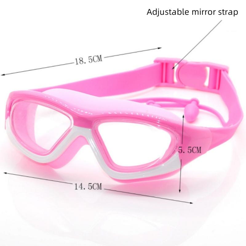Children's Swimming Goggles, Large Frame, High-definition Waterproof and Anti Fog Diving Swimming Equipment, Professional Swimmi