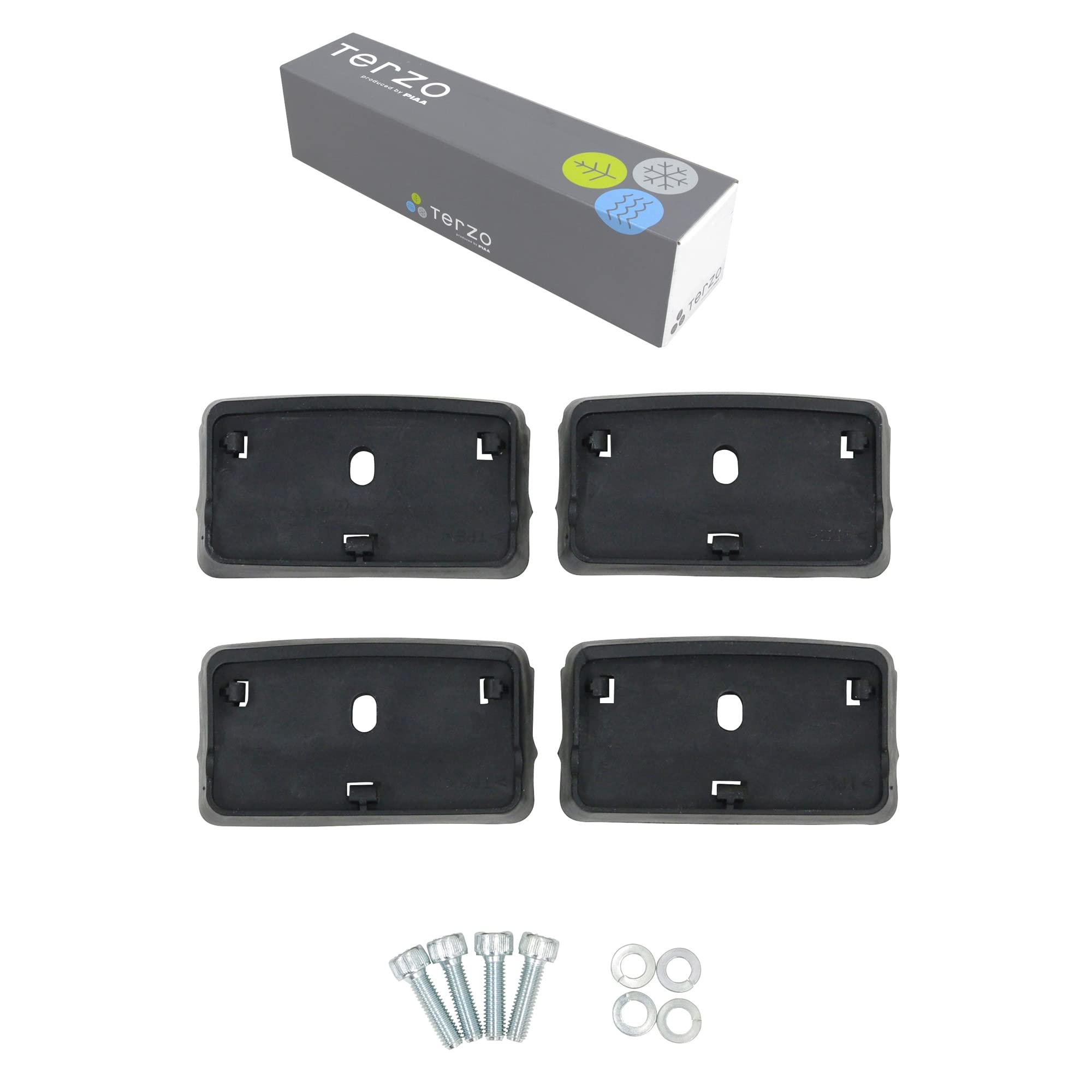 

Terzo Roof Carrier Mounting Holder Type with Mazda and Other DR14 (by PIAA) Carrier/Base Set, Bolt-On [Compatible Premacy, Biante, Models] чёрный