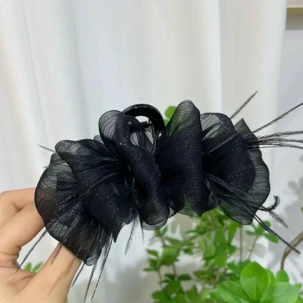 Пузырчатая заколка Женский бант Облако Сетка Задняя часть головы Аксессуары для волос Премиальная заколка Зажим-акула Аксессуары для головы