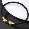 Flexible Steel Cable Bracelet With Secure Anchors Closure Lightweight Comfort Fit Black Jewelry For Sensitive Skin