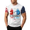 Men's Loose Fit Short Sleeve T Shirt Patriotic Flag Print Casual Summer Top Comfortable Lightweight Tee for Daily Wear