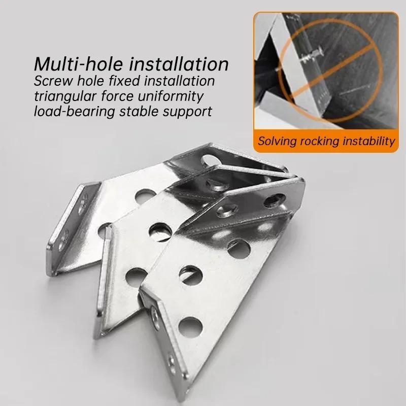 40pcs Furniture Corner Connector Set Metal Trapeziform Angle Bracket Triangle Corner Brace Chair Drawer Shelf Joint Support