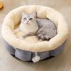 Cat Donut Bed Washable Calming Nest Small Cat Bed Plush Cushion For Puppy Small Dog Indoor Sleeping Living Room Balcony Home