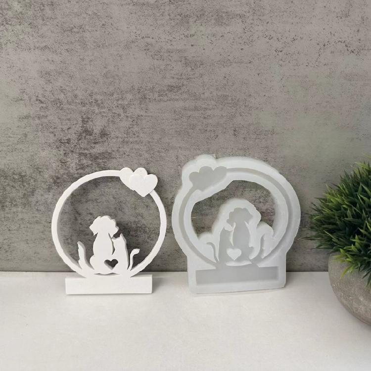 Tealight Base Silicones Molds for Gypsum Decorations, Wreath Silicones Molds