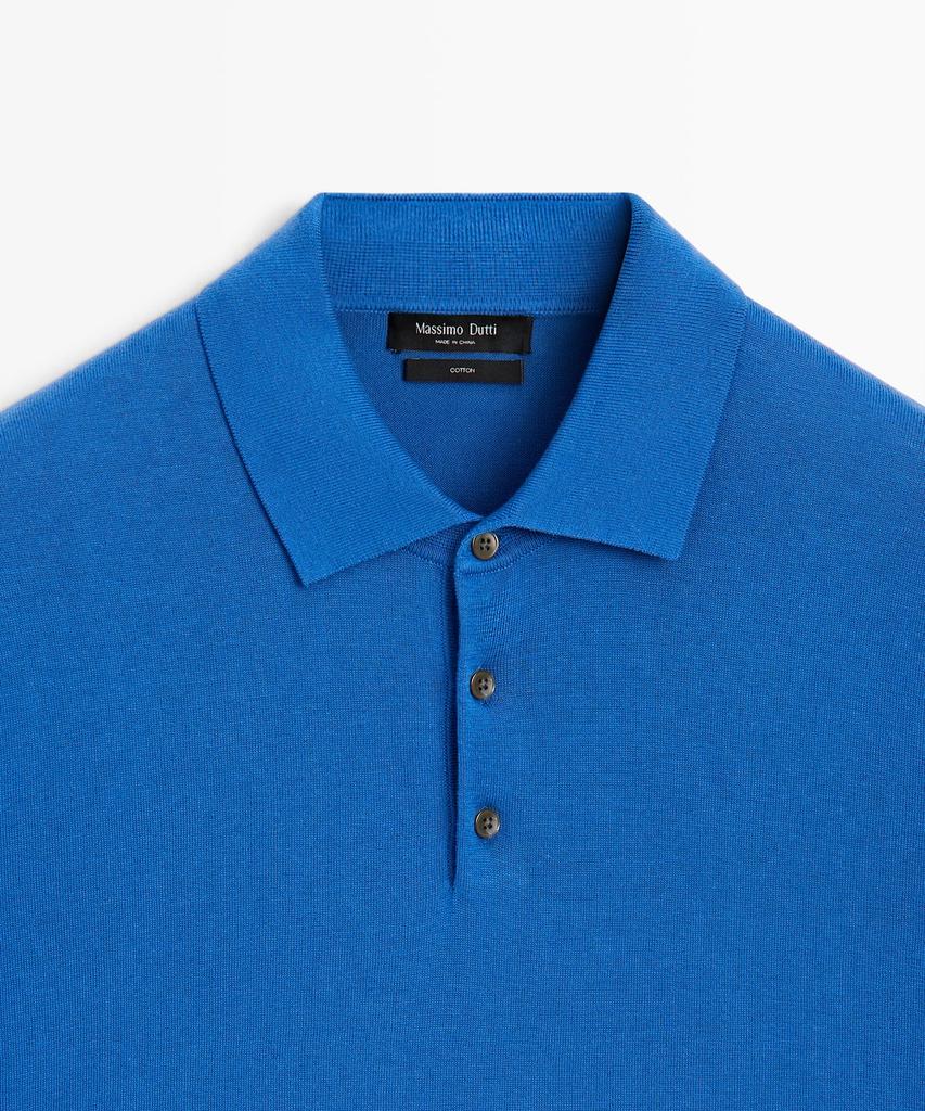 Masimodutti 100% Cotton Knit Polo Shirt
