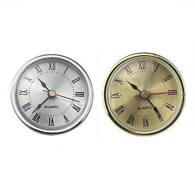 Inserto de reloj de cuarzo de 65 mm con números romanos en opciones de color dorado y plateado