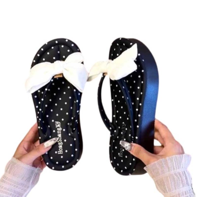 Women Flip Flops Flats Platform Slippers Casual Bow New Sandals Summer Shoes 2025 Slingback Beach Woman Slides Sandalias